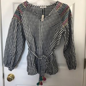 Madwell Checked Blouse NWT